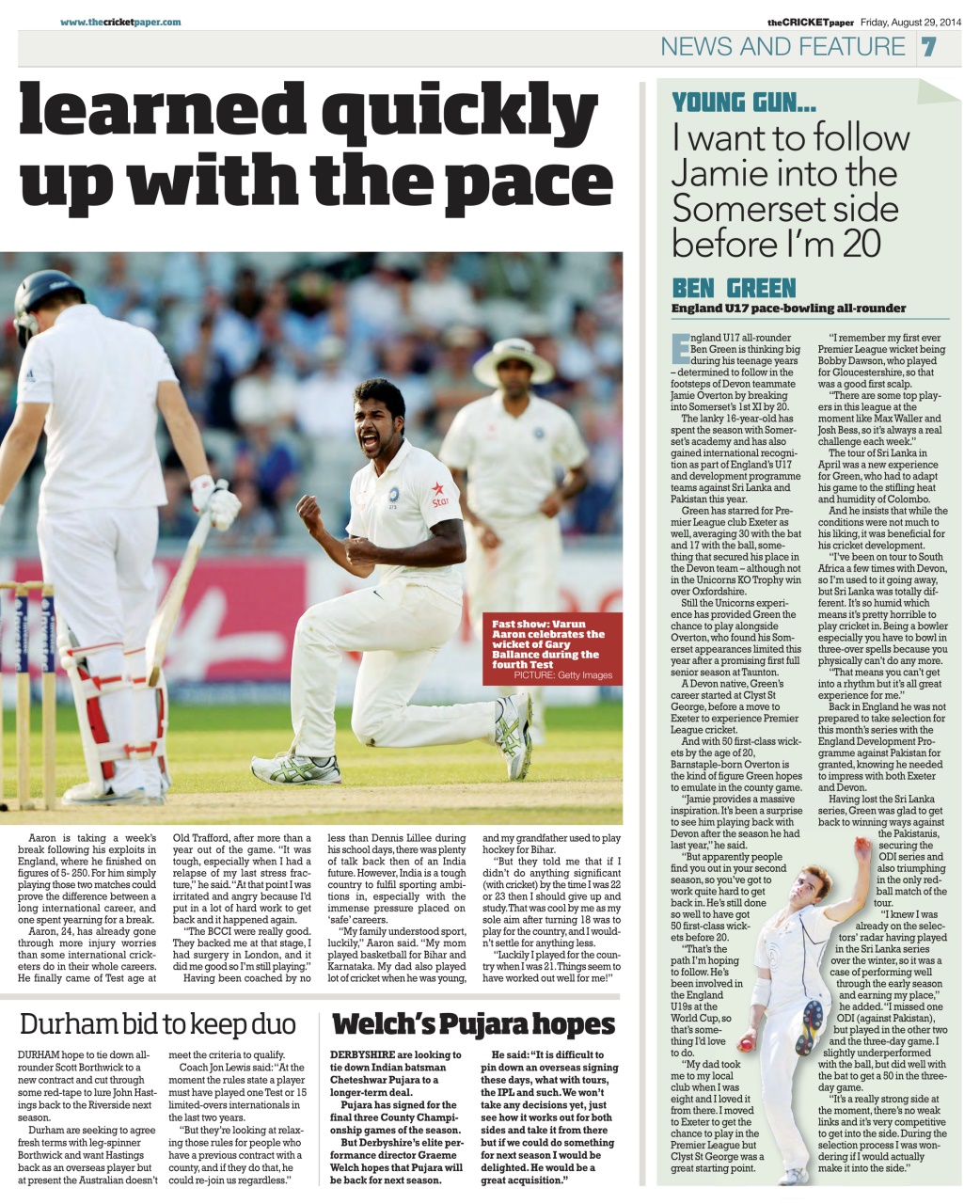 The Cricket Paper Preview Pages