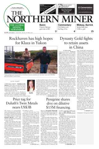 The Northern Miner issue Vol. 100 No. 29
