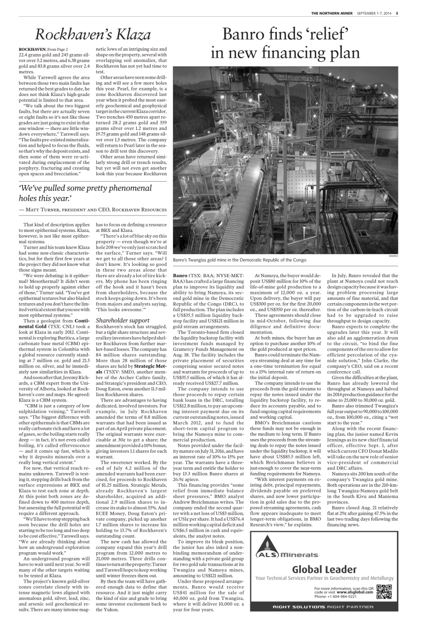 The Northern Miner Preview Pages