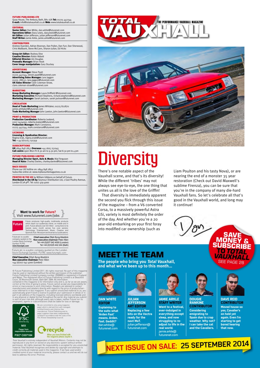 Performance Vauxhall Preview Pages