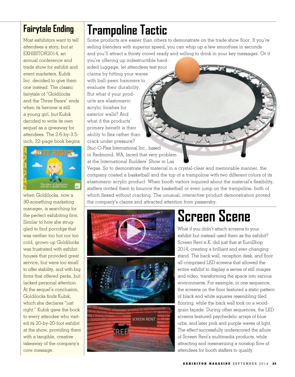 EXHIBITOR Magazine Preview Pages