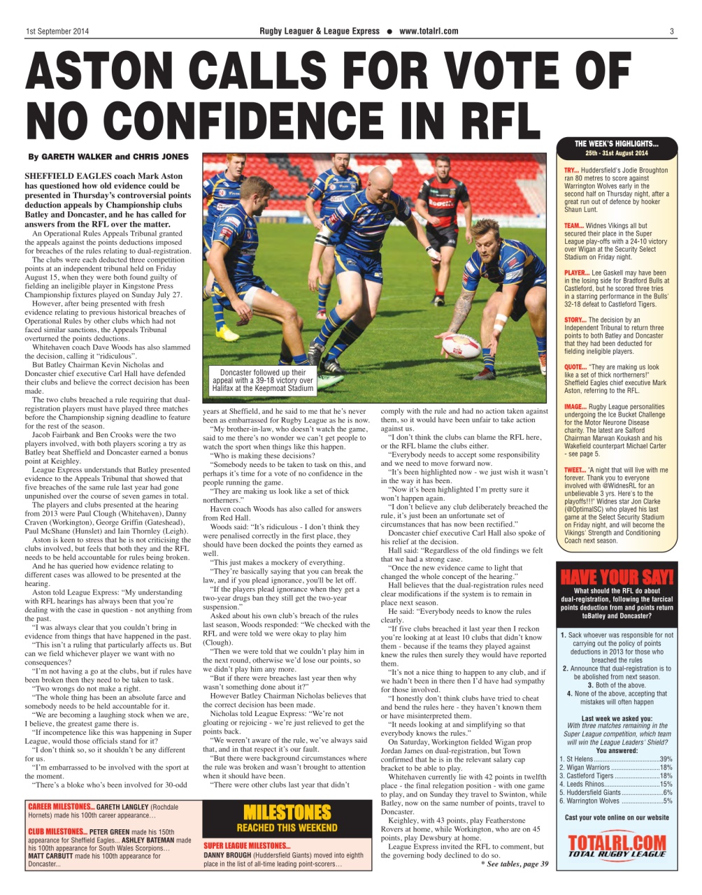 League Express Preview Pages