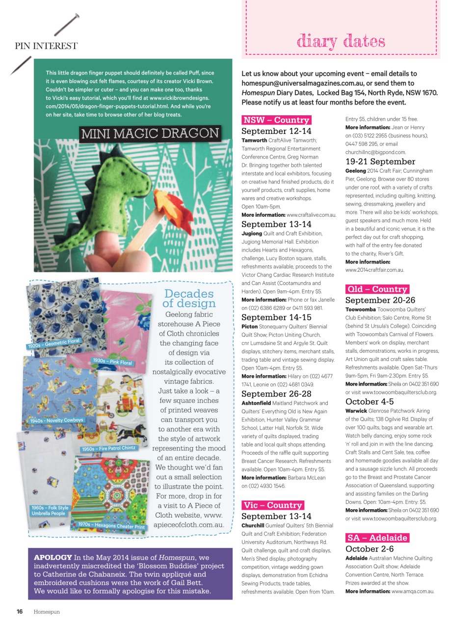 Homespun Preview Pages