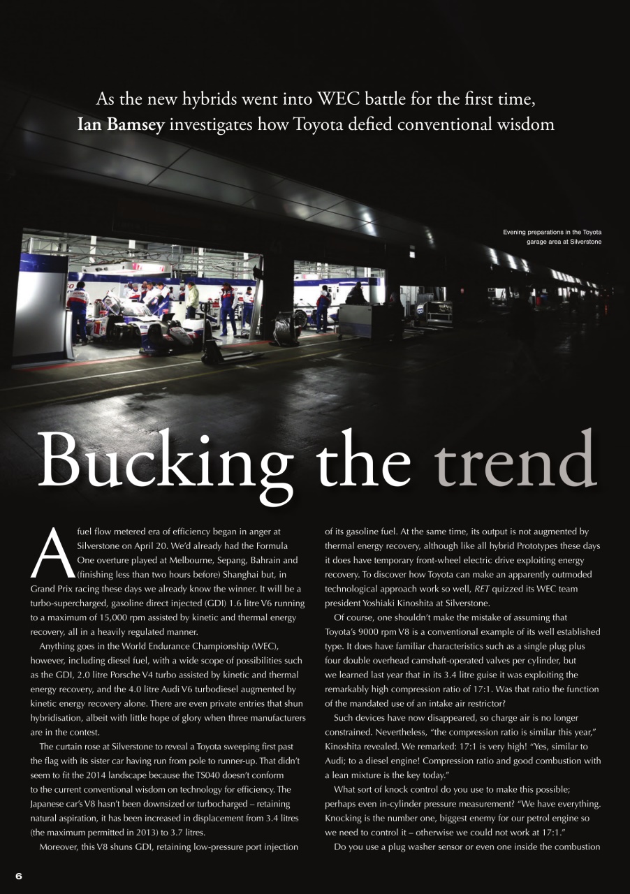 Race Engine Technology Preview Pages