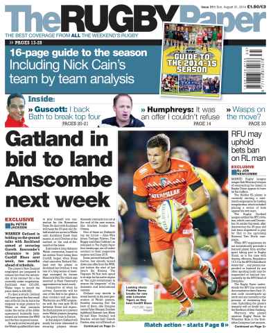 The Rugby Paper issue 31st August 2014