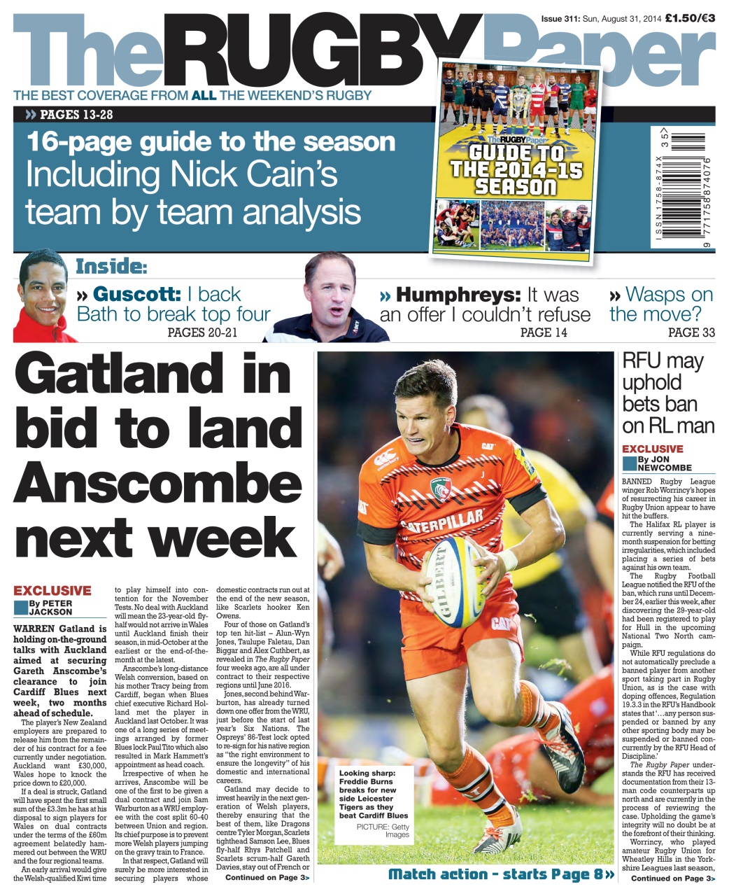 The Rugby Paper Preview Pages