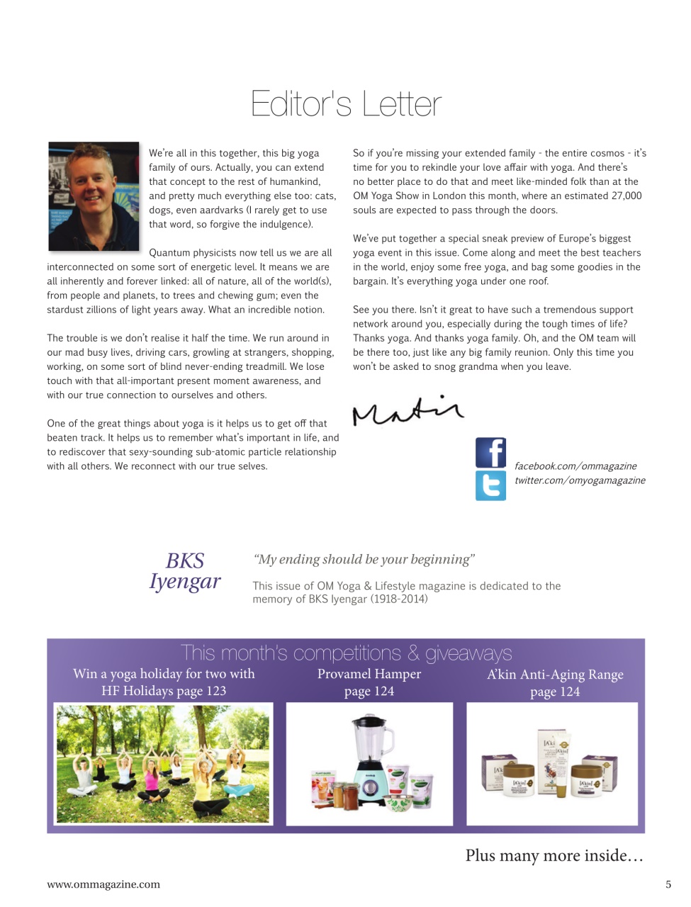 OM Yoga Magazine Preview Pages