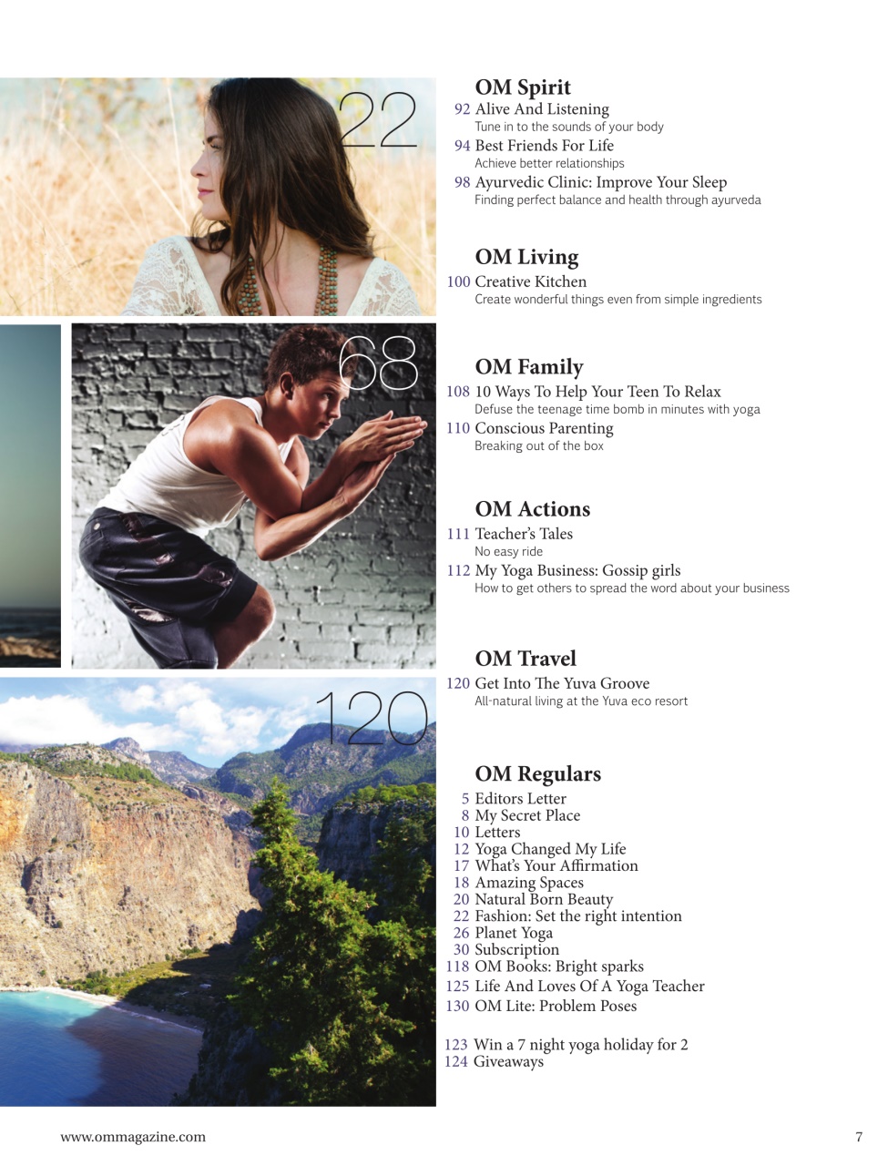 OM Yoga Magazine Preview Pages