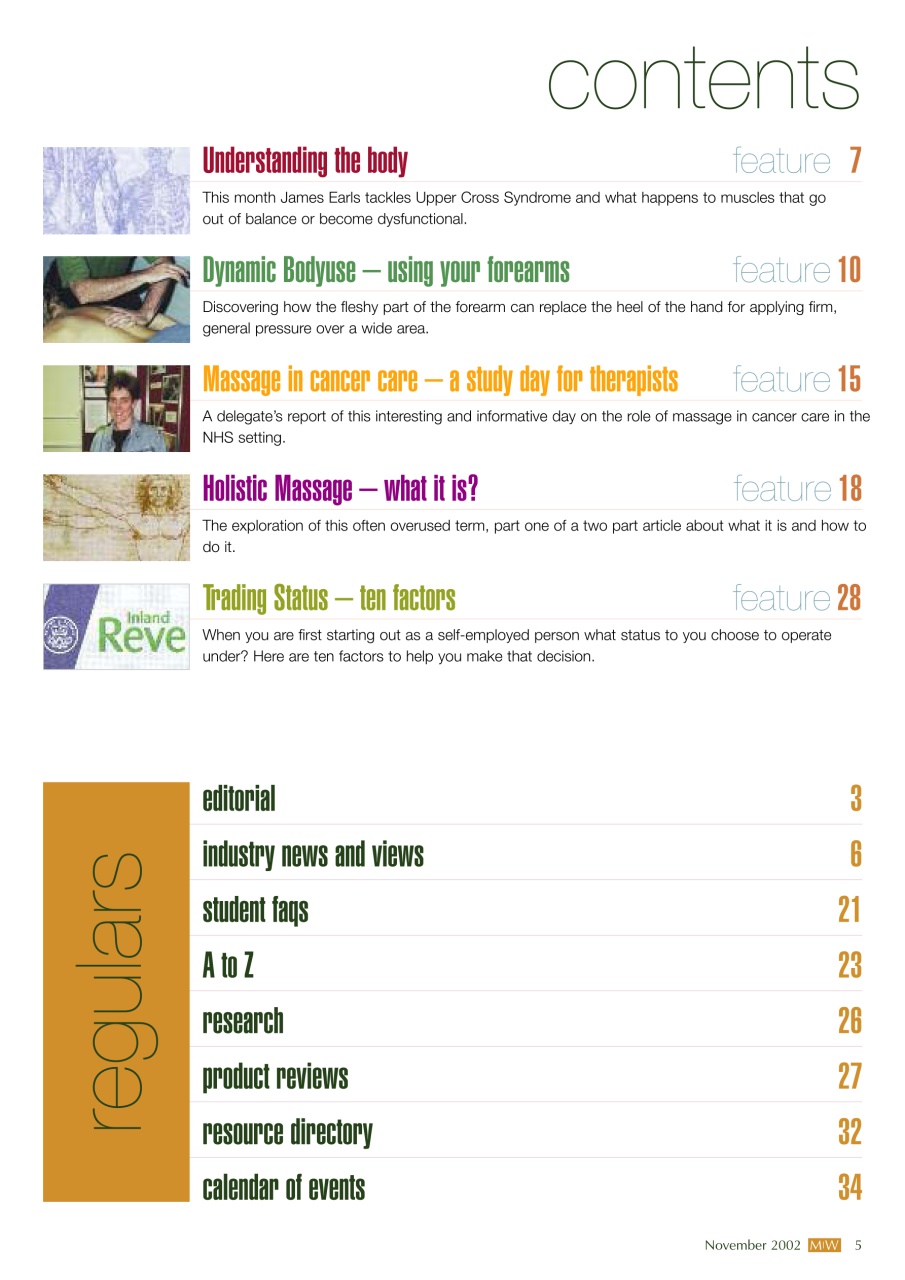 Massage World Preview Pages