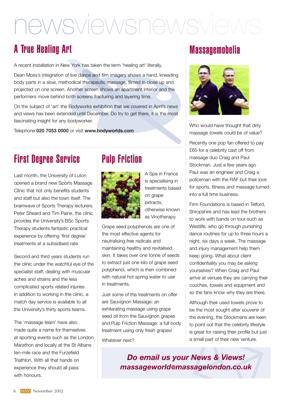 Massage World Preview Pages