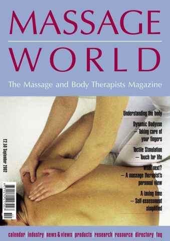 Massage World issue Massage Wolrd Sept 2002