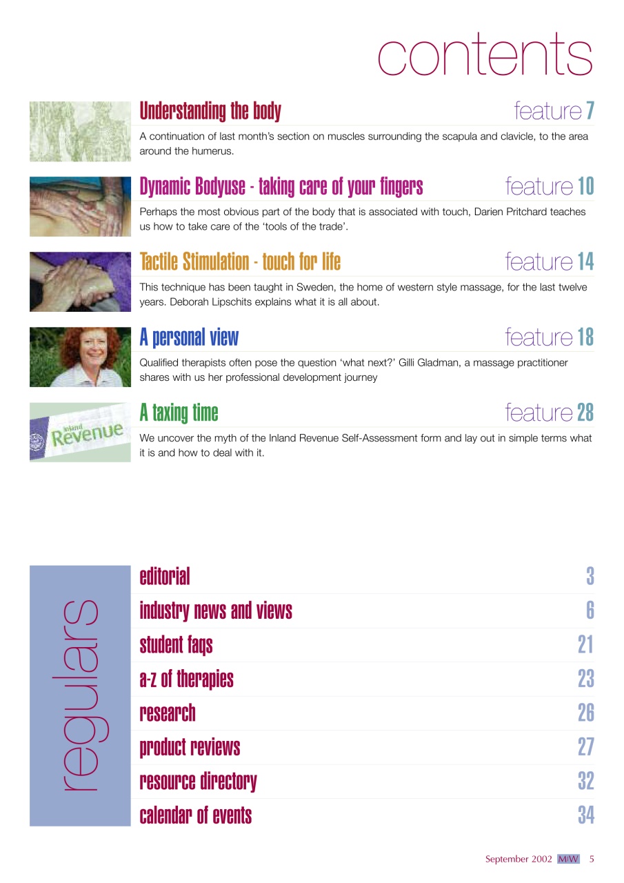 Massage World Preview Pages