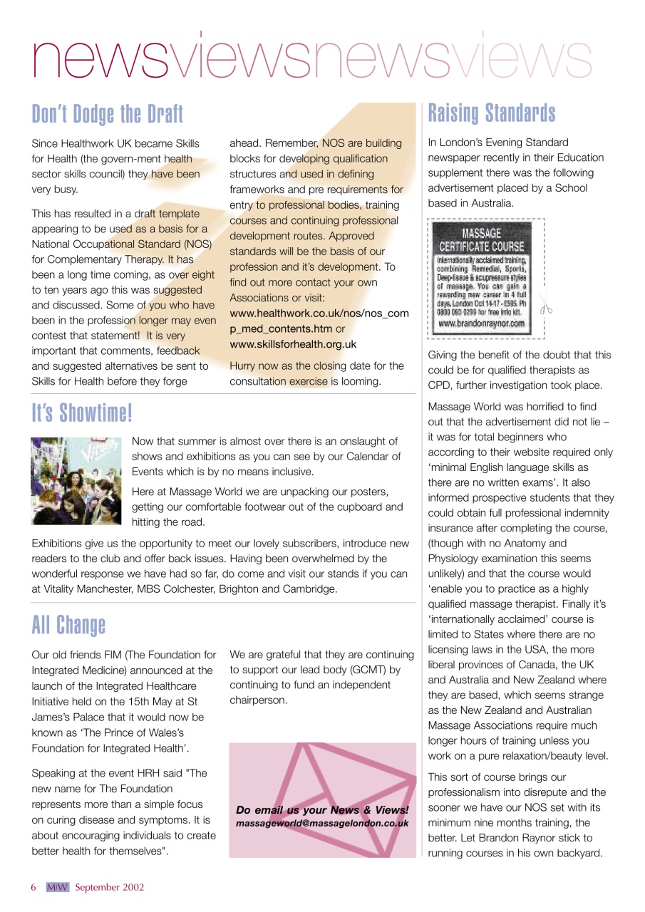Massage World Preview Pages