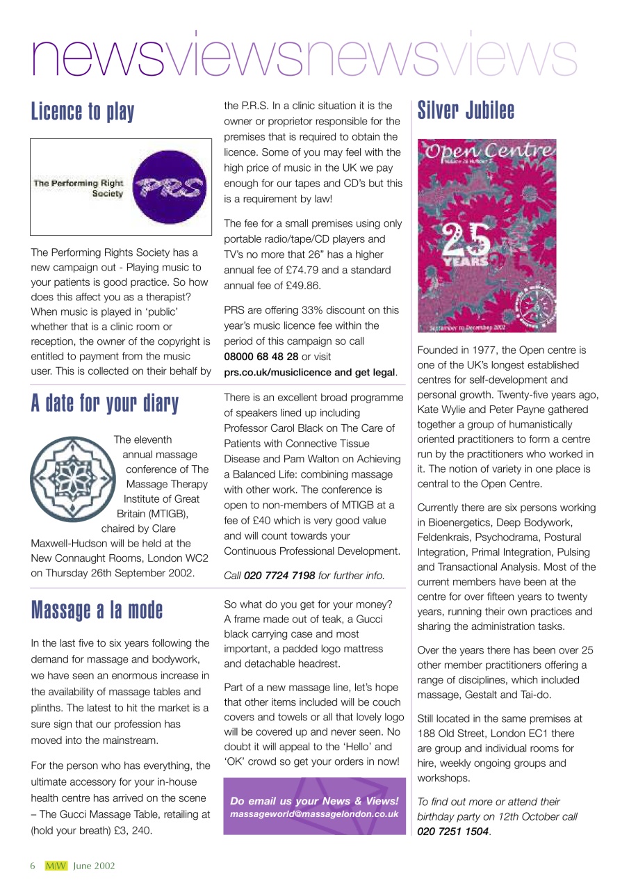 Massage World Preview Pages