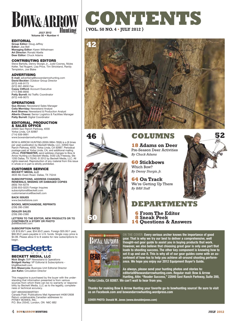 Bow & Arrow Hunting Preview Pages