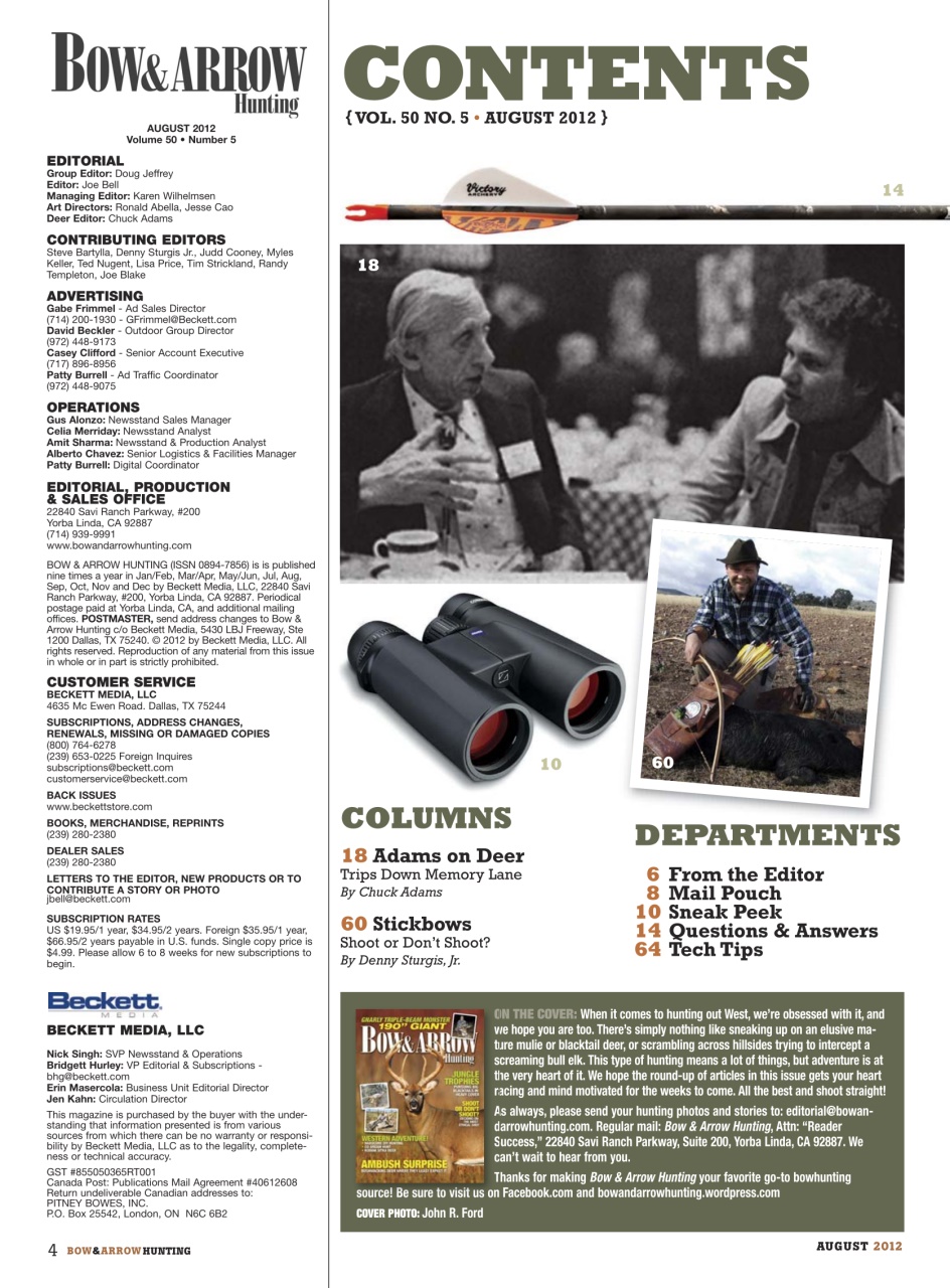 Bow & Arrow Hunting Preview Pages
