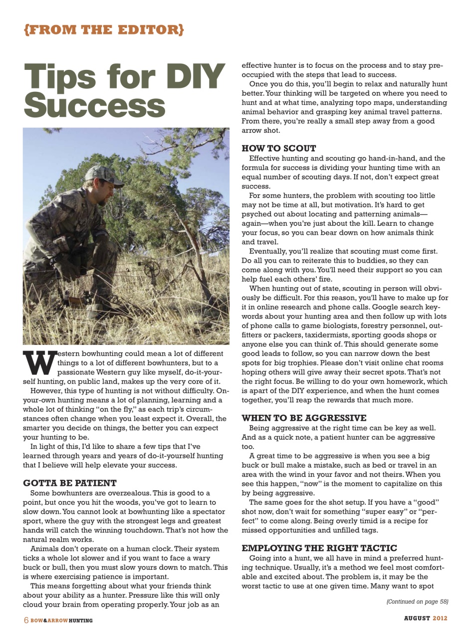 Bow & Arrow Hunting Preview Pages