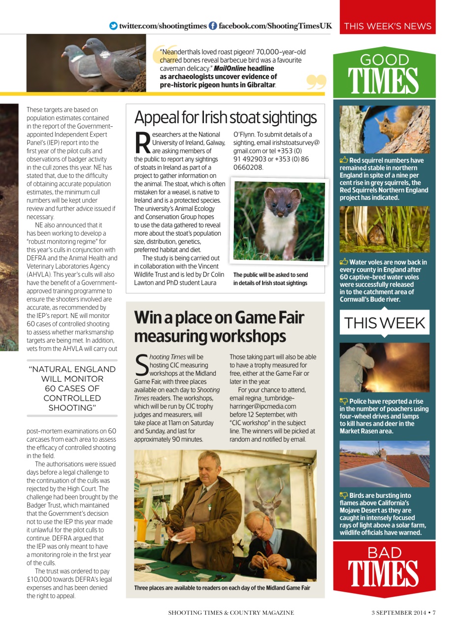 Shooting Times & Country Preview Pages