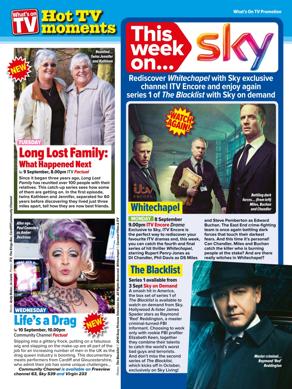 What's on TV Preview Pages