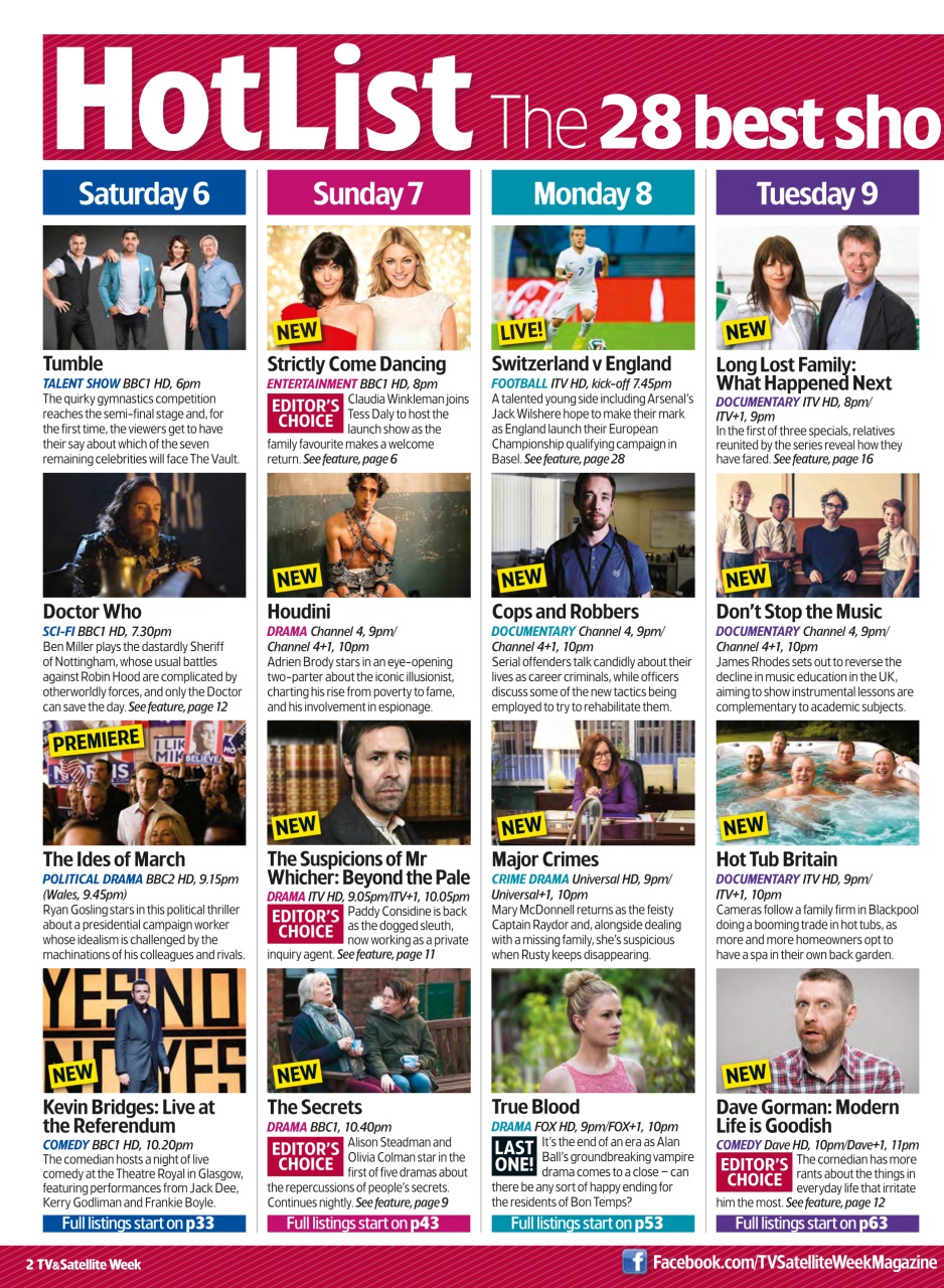 TV & Satellite Week Preview Pages