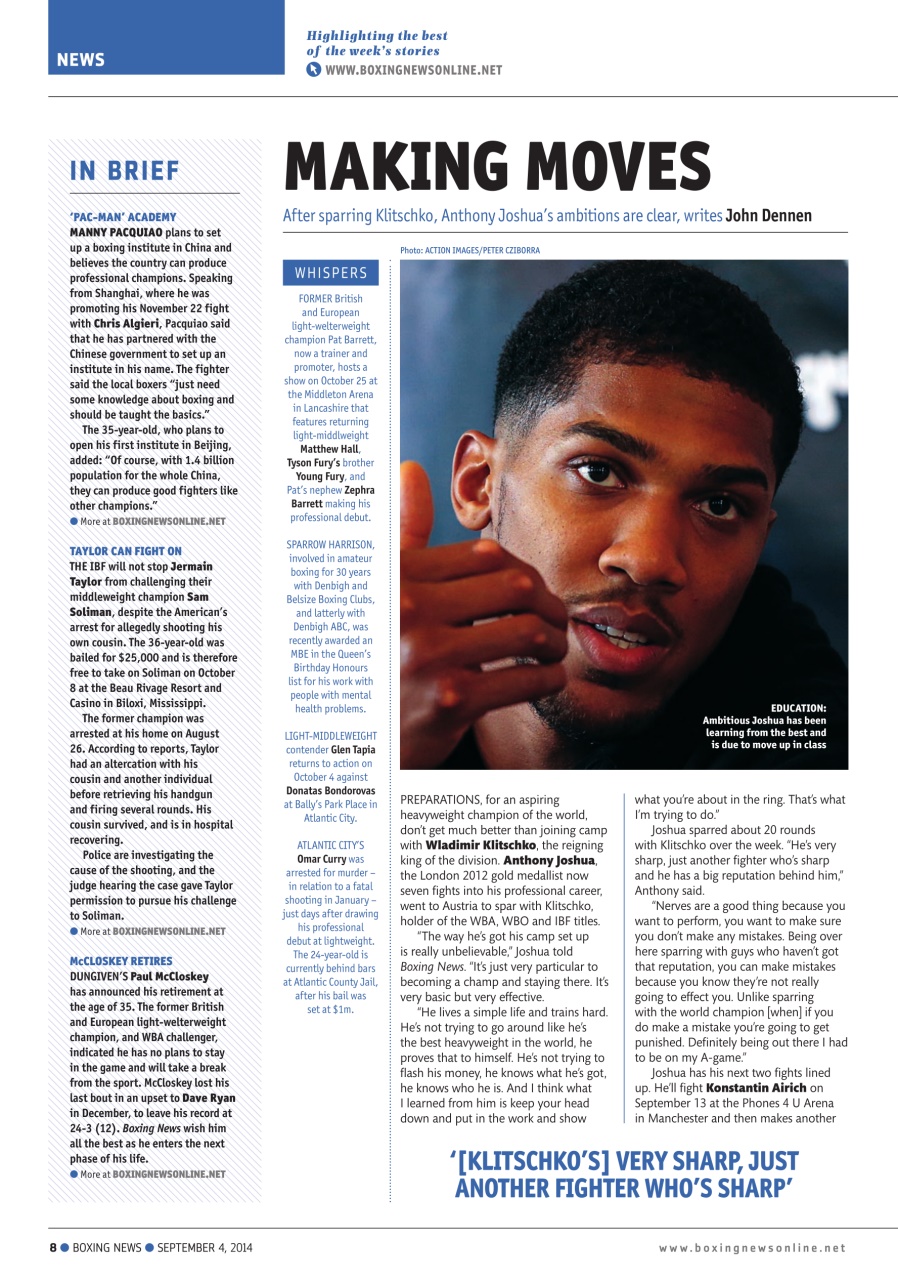 Boxing News Preview Pages