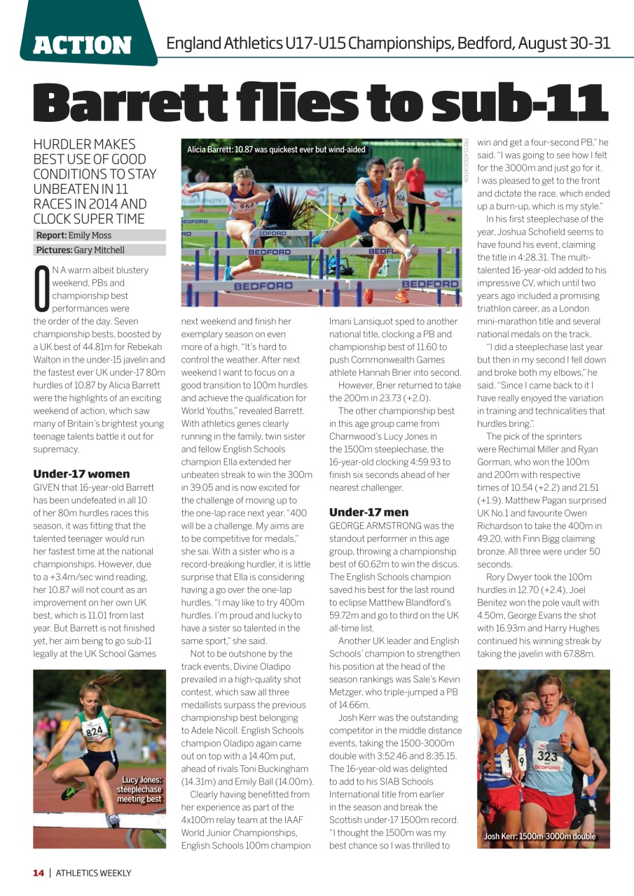 AW – Athletics Weekly Magazine Preview Pages