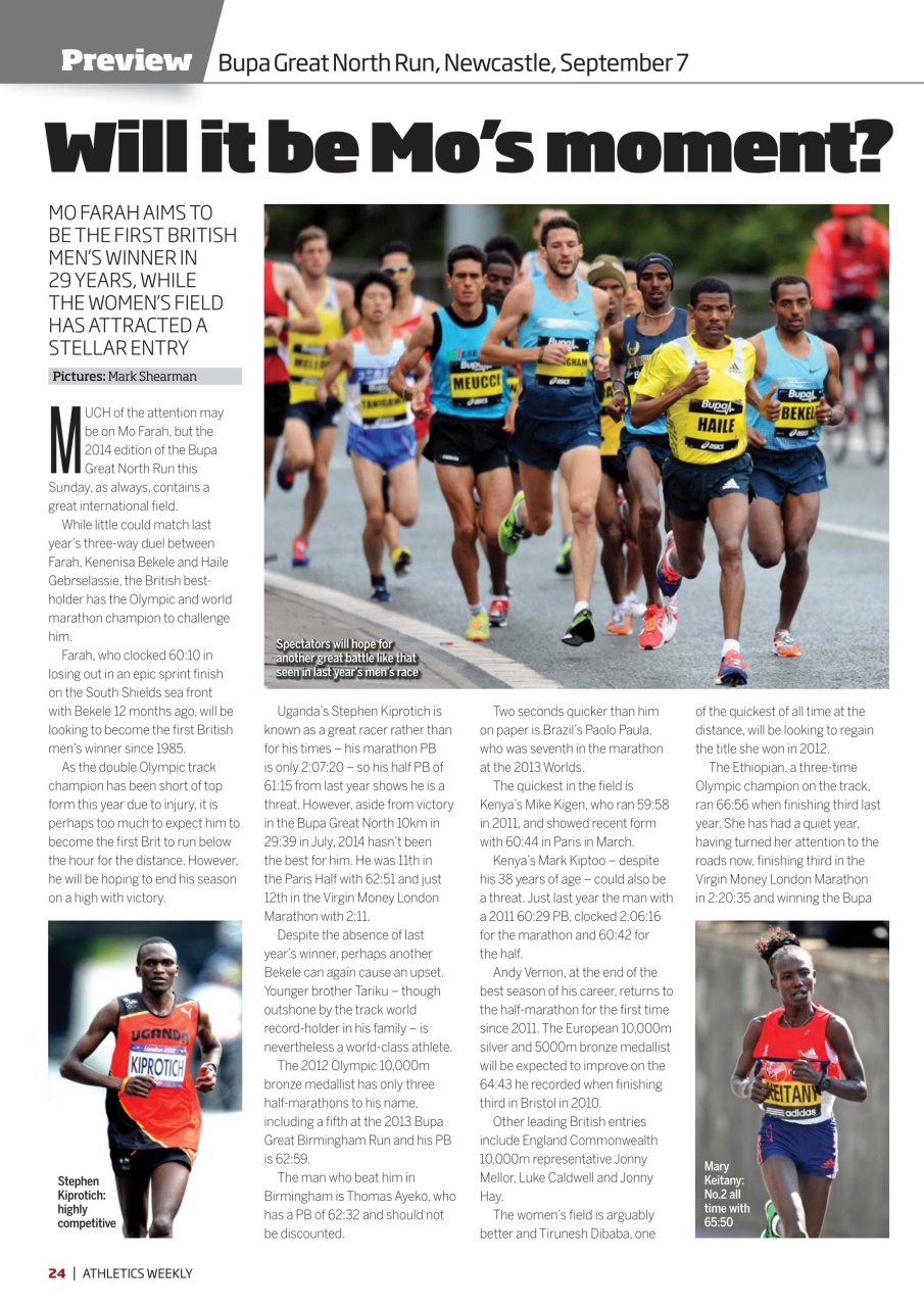 AW – Athletics Weekly Magazine Preview Pages