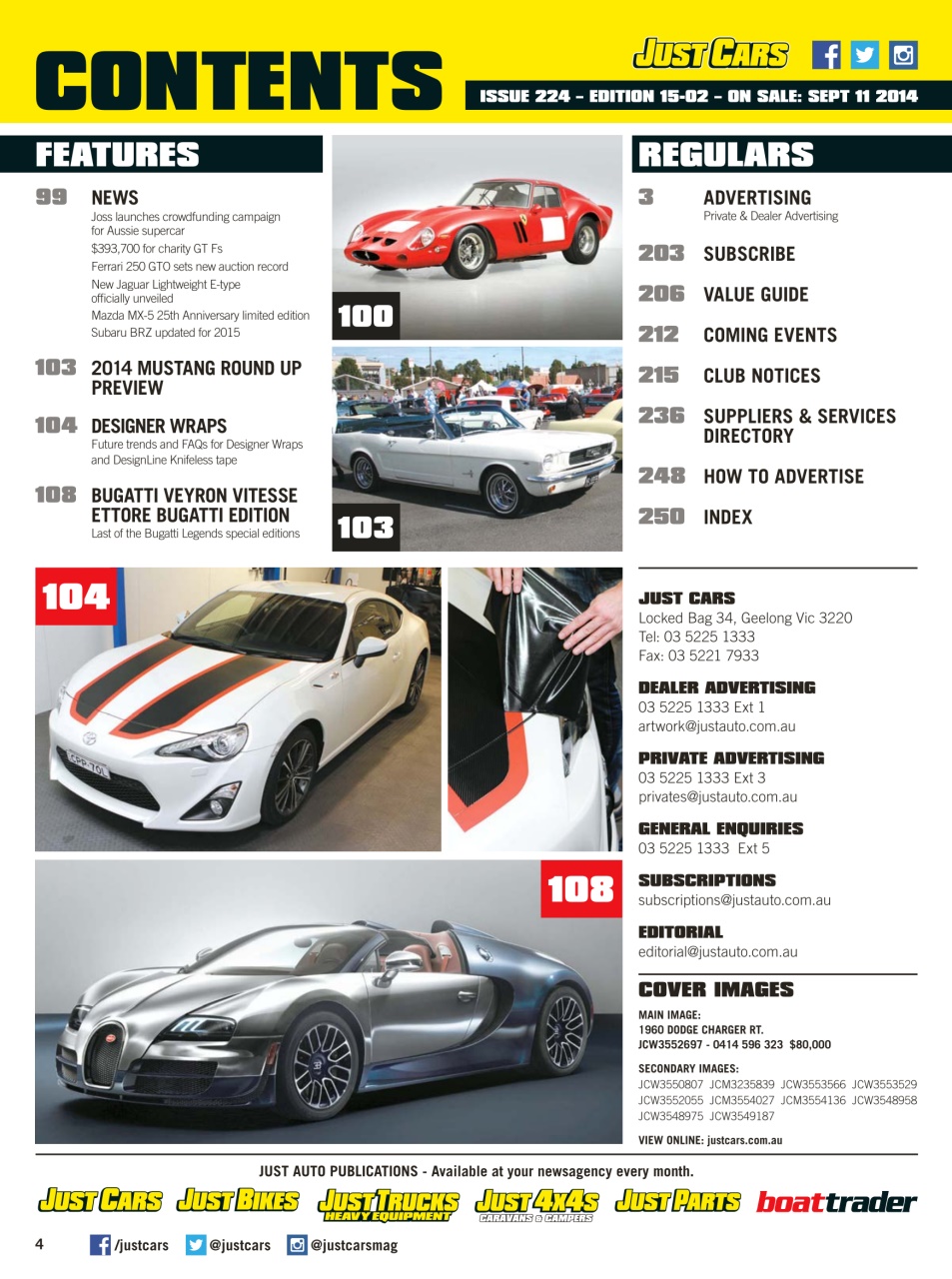 JUST CARS Preview Pages