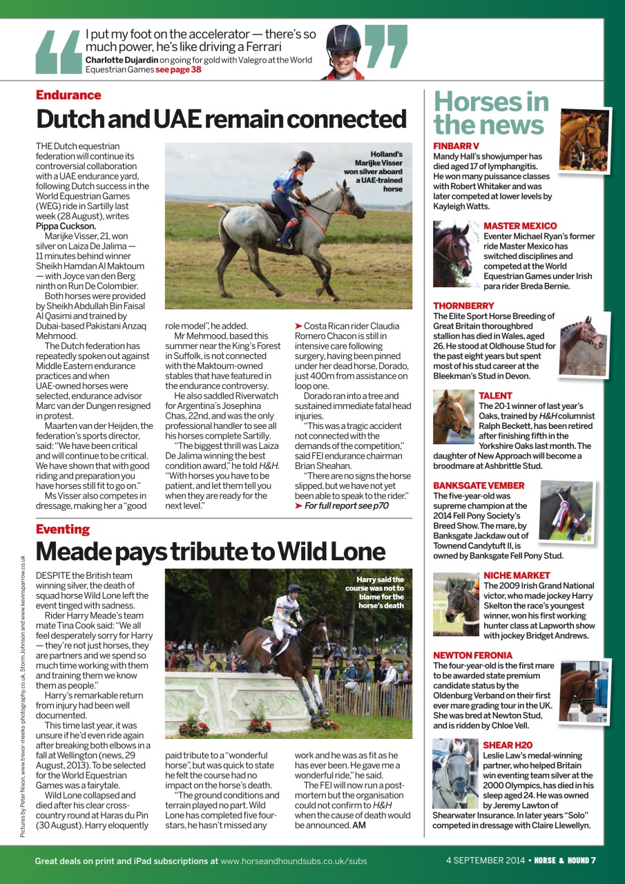 Horse & Hound Preview Pages