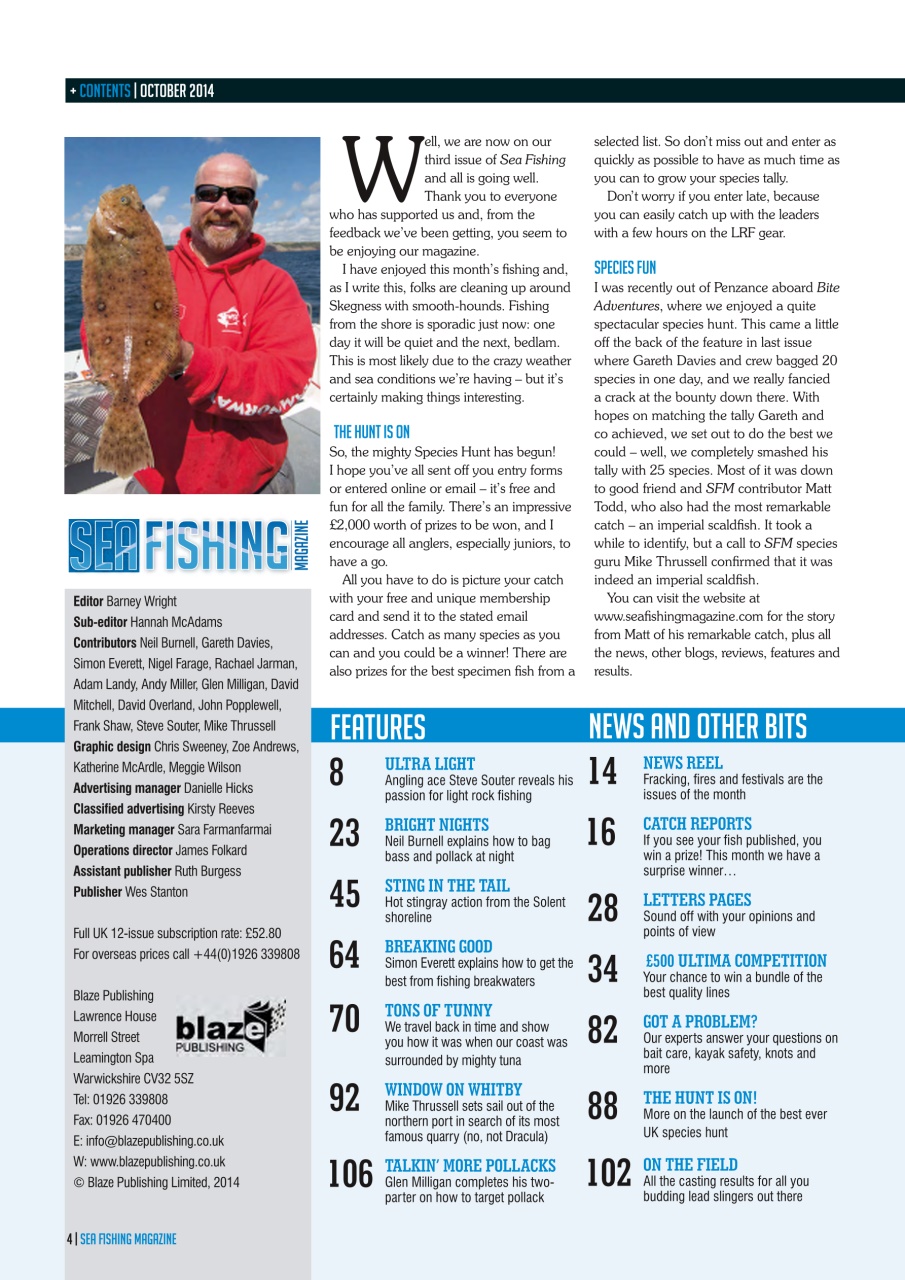 Sea Fishing Magazine Preview Pages