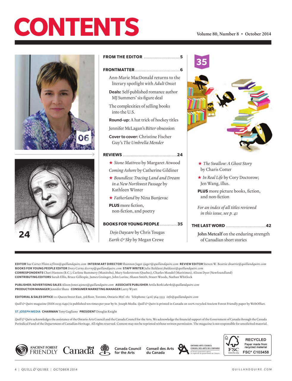 Quill & Quire Preview Pages