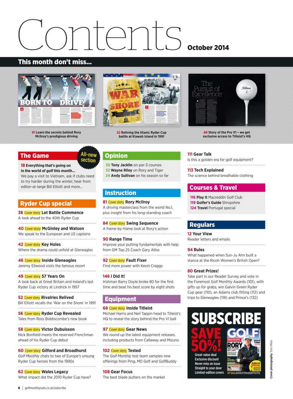 Golf Monthly Preview Pages