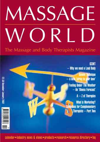 Massage World issue Massage World Dec–Jan 2002