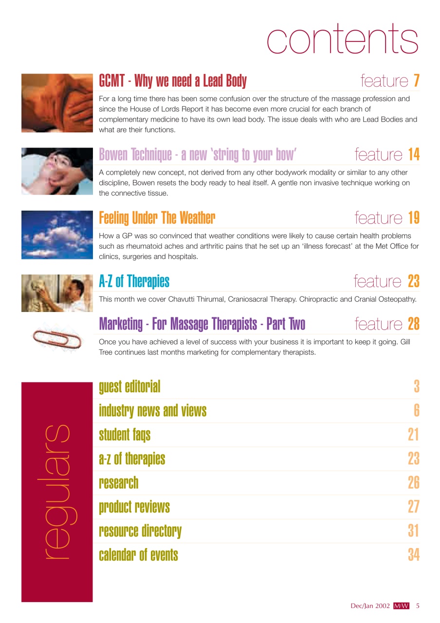 Massage World Preview Pages