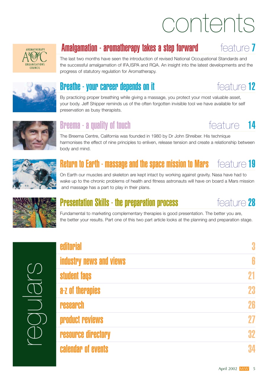 Massage World Preview Pages