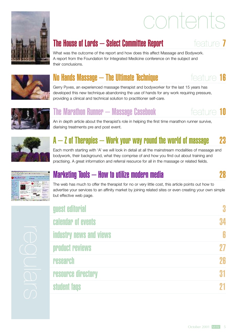 Massage World Preview Pages