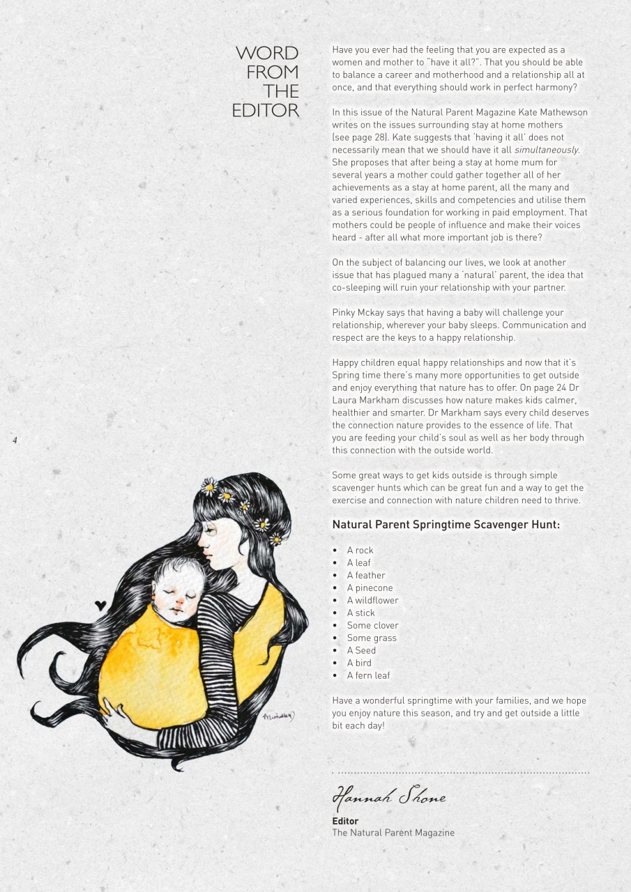 The Natural Parent Magazine Preview Pages