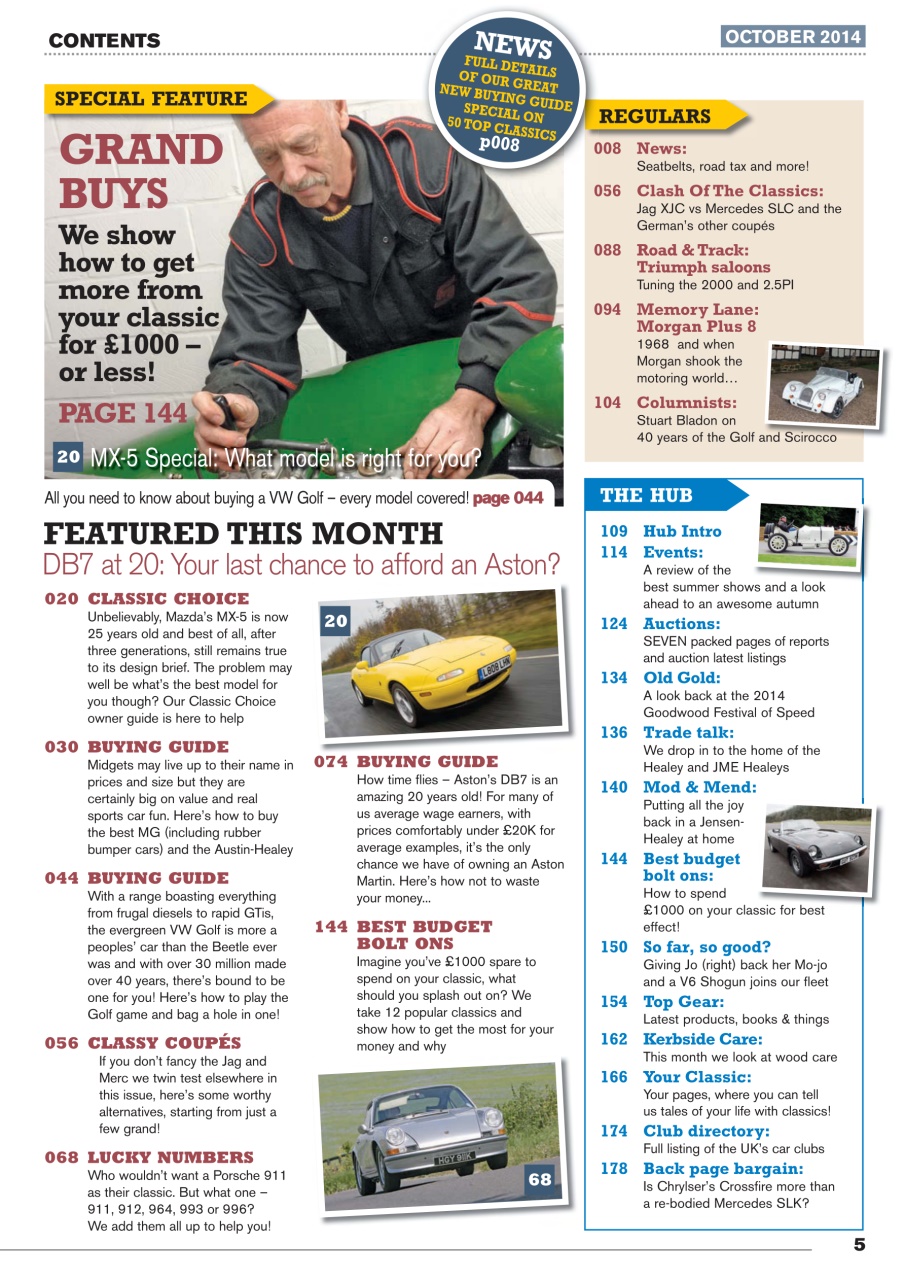 Classic Motoring Preview Pages