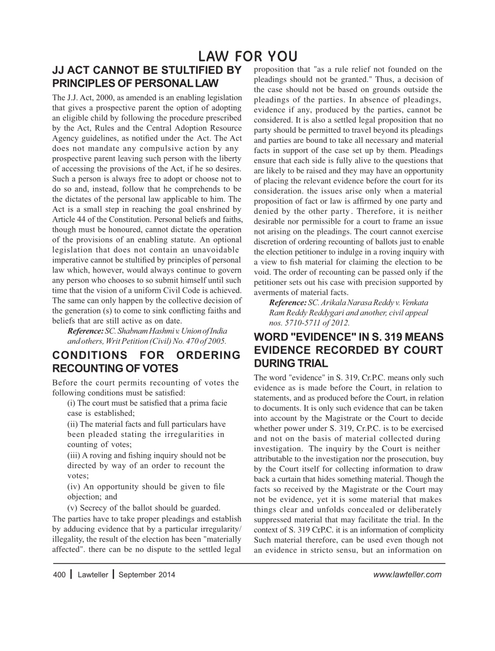 Lawteller – A Legal Awareness Magazine Preview Pages