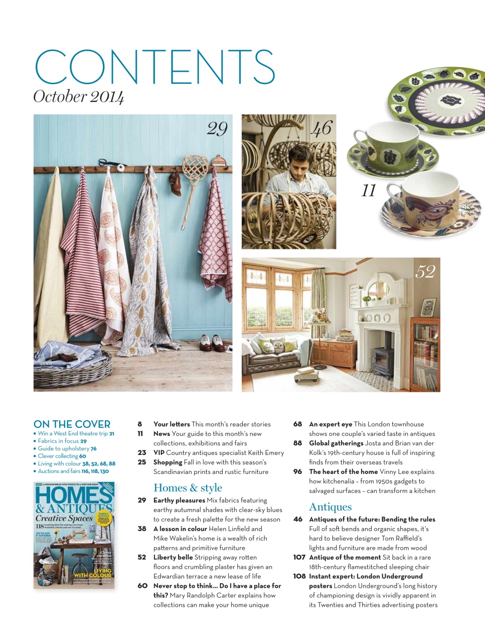 Homes & Antiques Magazine Preview Pages
