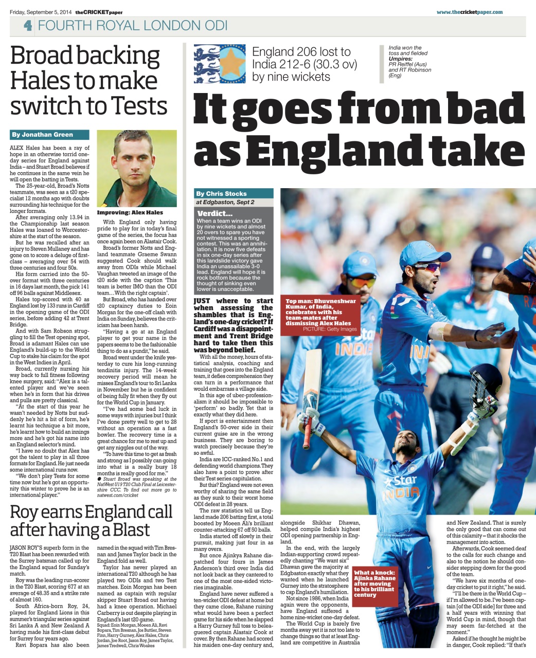 The Cricket Paper Preview Pages
