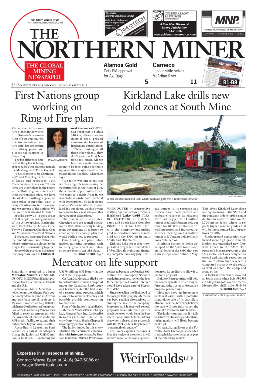 The Northern Miner Preview Pages