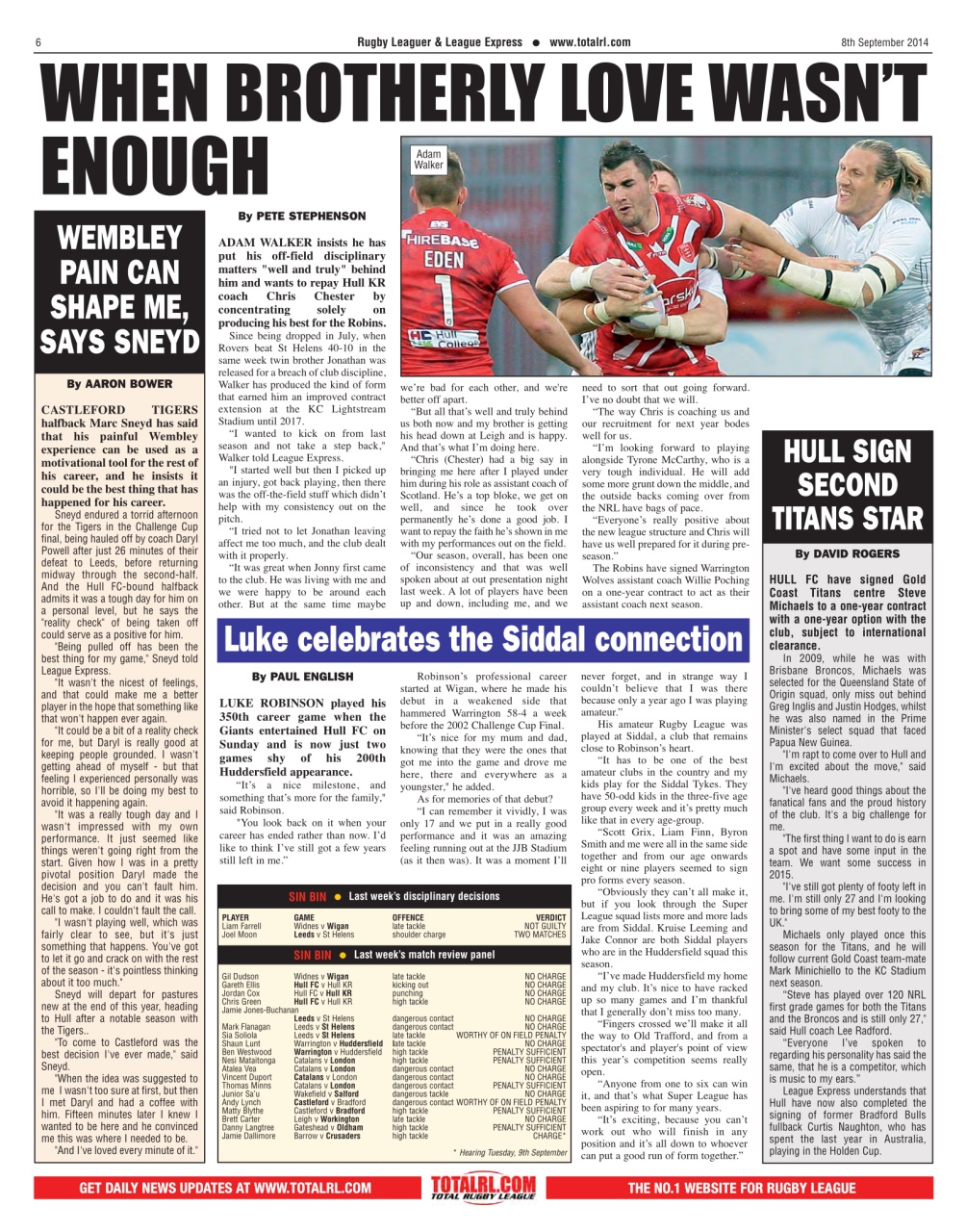 League Express Preview Pages