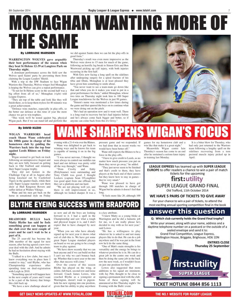 League Express Preview Pages