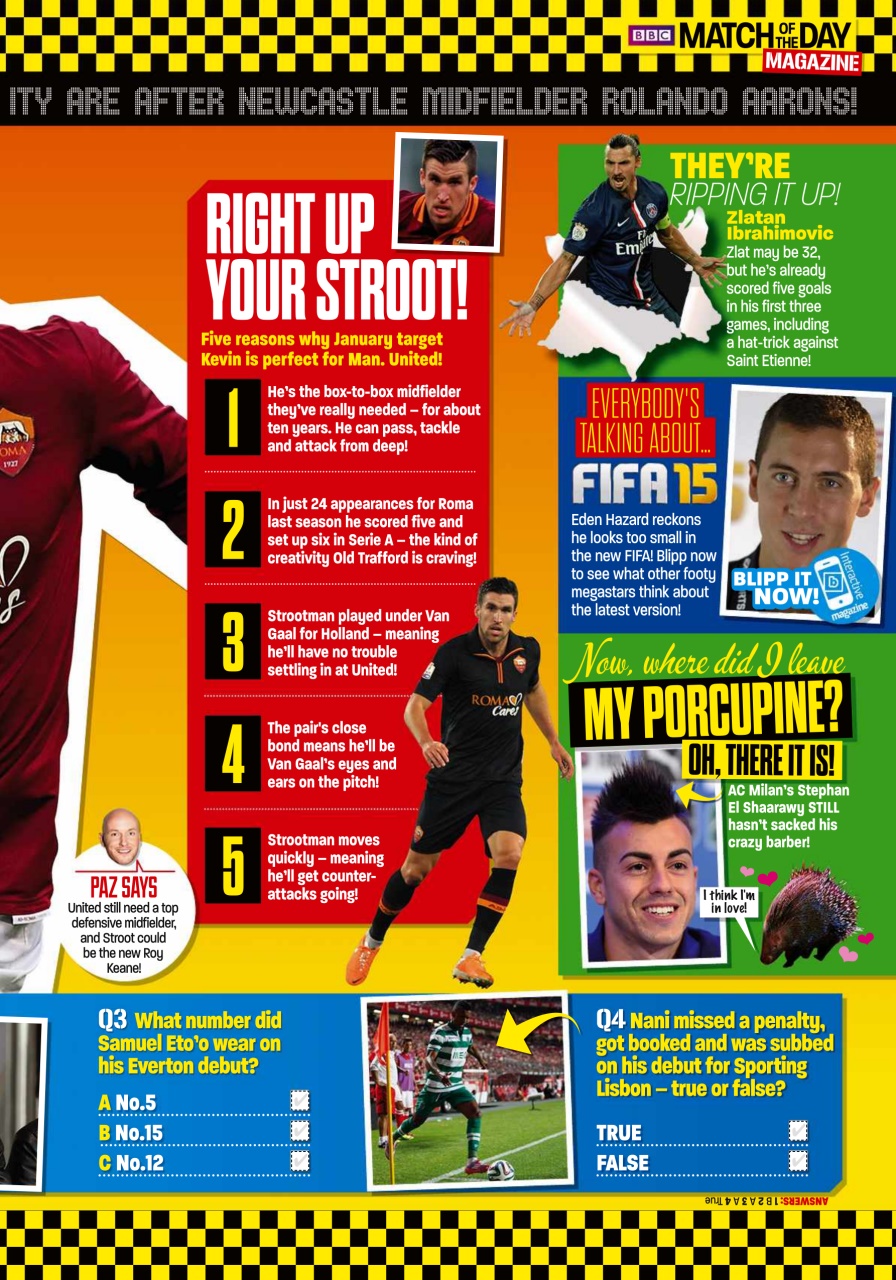 Match of the Day Preview Pages