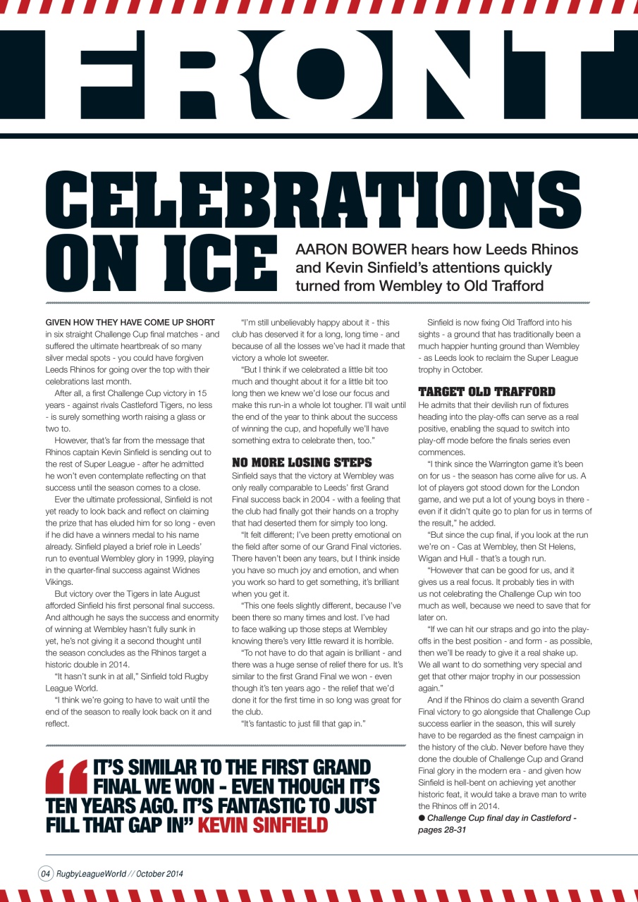 Rugby League World Preview Pages
