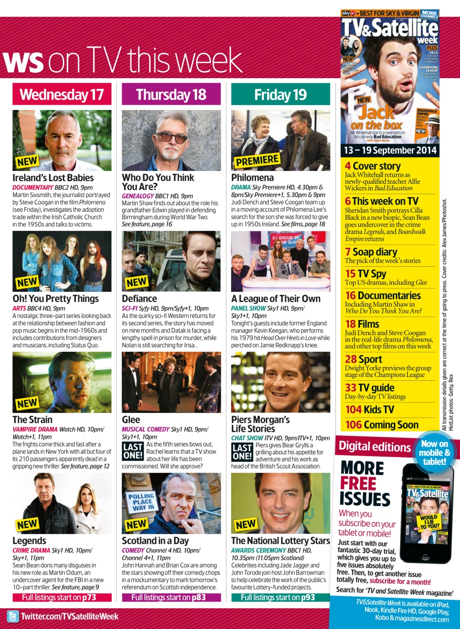 TV & Satellite Week Preview Pages