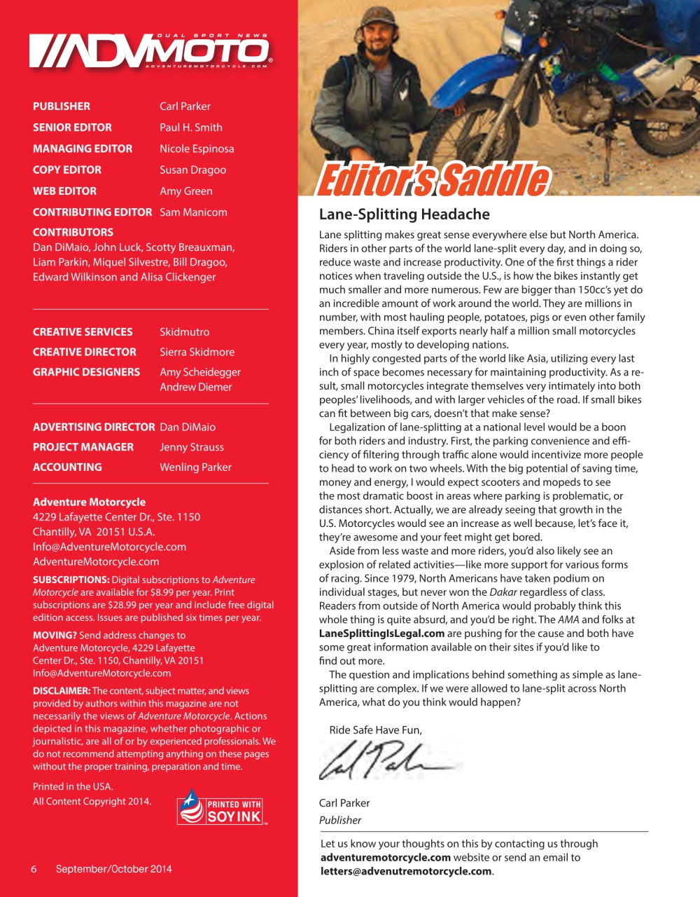 Adventure Motorcycle Preview Pages