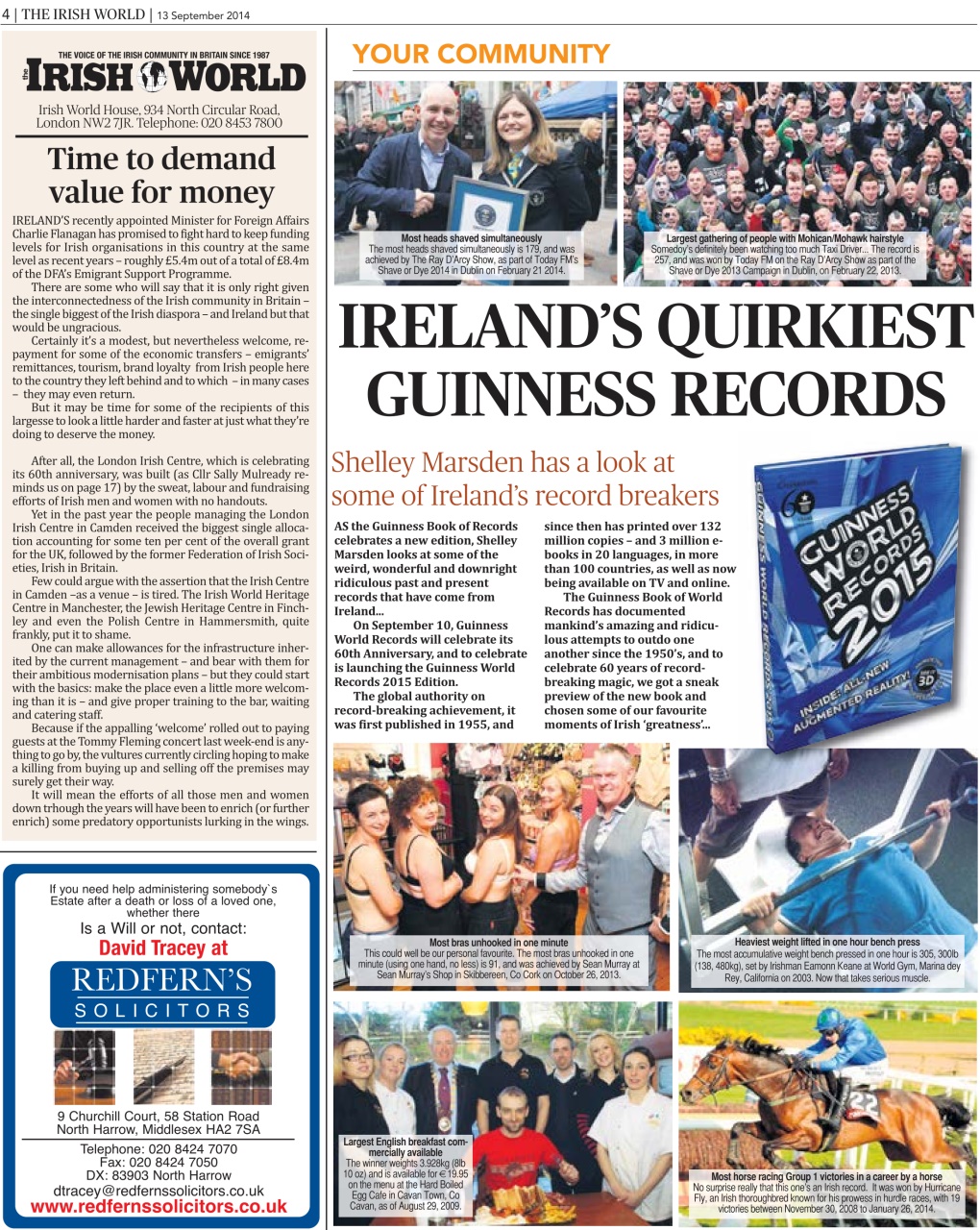 Irish World Preview Pages