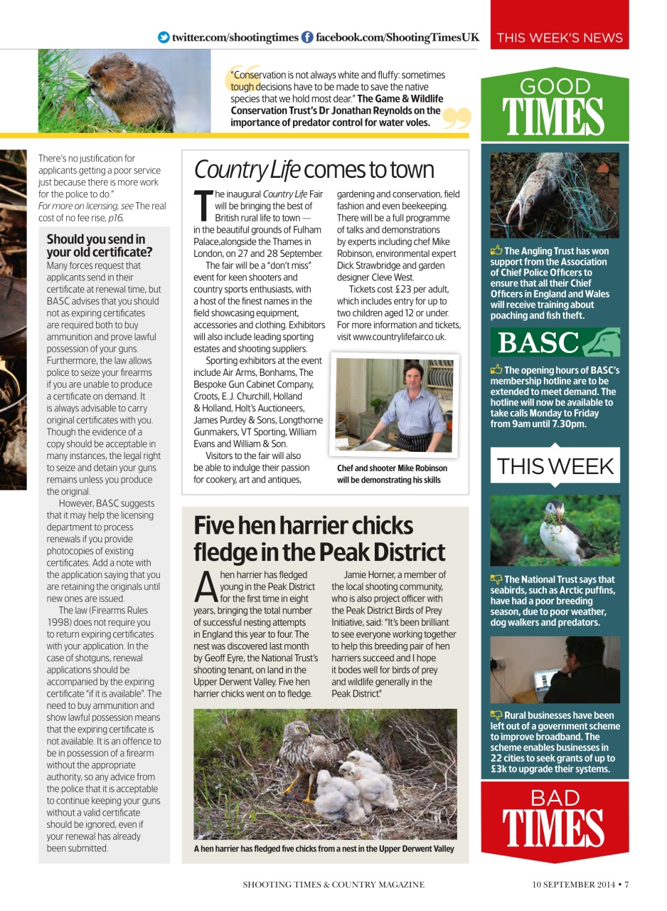 Shooting Times & Country Preview Pages